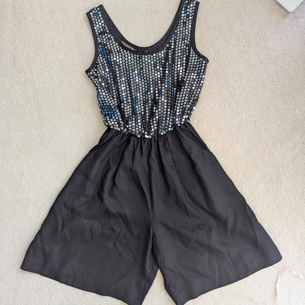 Gant Black Jumpsuit with Silver Sequin Detail